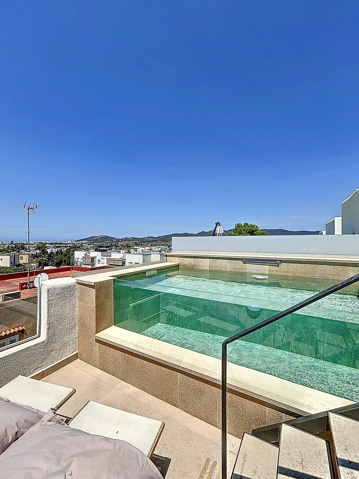 Private plunge pool on the rooftop terrace