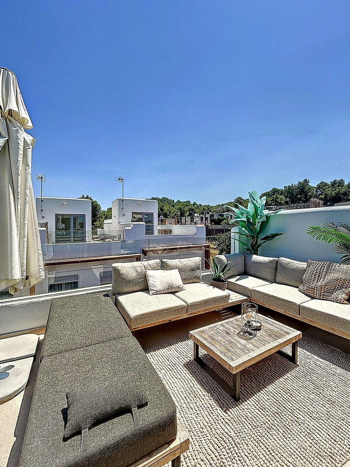 Rooftop terrace with lounge seating