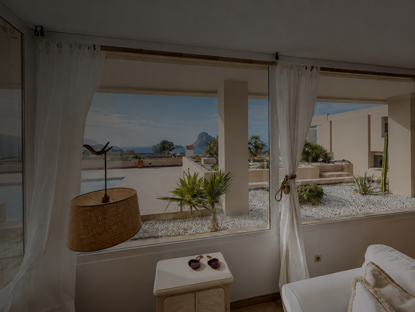 A west-facing apartment on Ibiza's protected west coast.