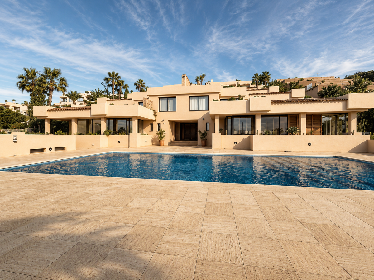 Shared pool with Es Vedrà
